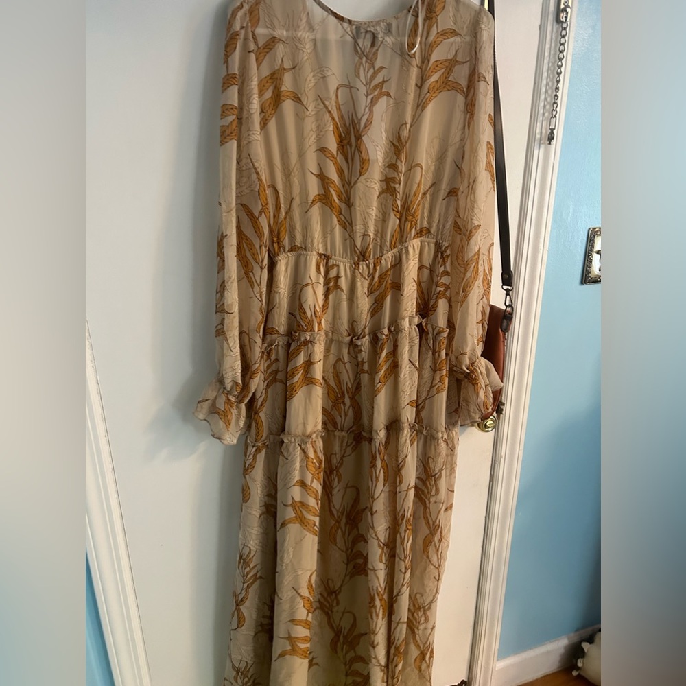 ❤️STUNNING AUTUMN GODDESS RUFFLED BABYDOLL MAXI DRESS🌼 - Picture 5 of 5